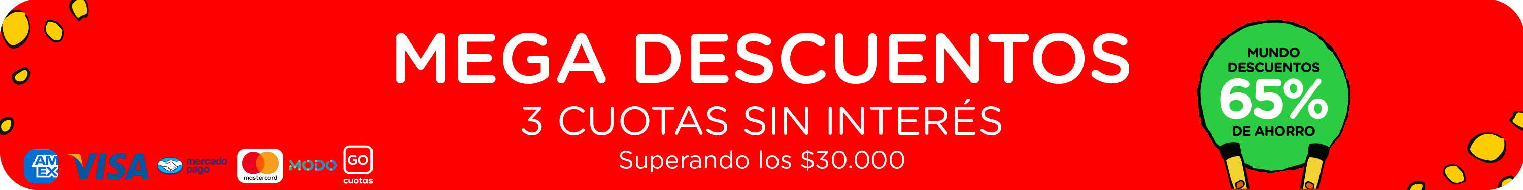 3 cuotas sin interés