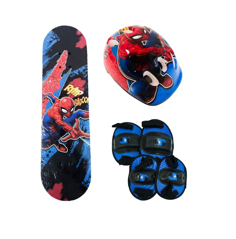 12005-SUPER-SET-SKATE-SPIDERMAN-CBOLSO-ROJOAZUL