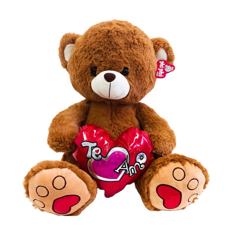 5438-OSO-SENTADO-CON-CORAZON-METAL-52-CM-MARRON-1